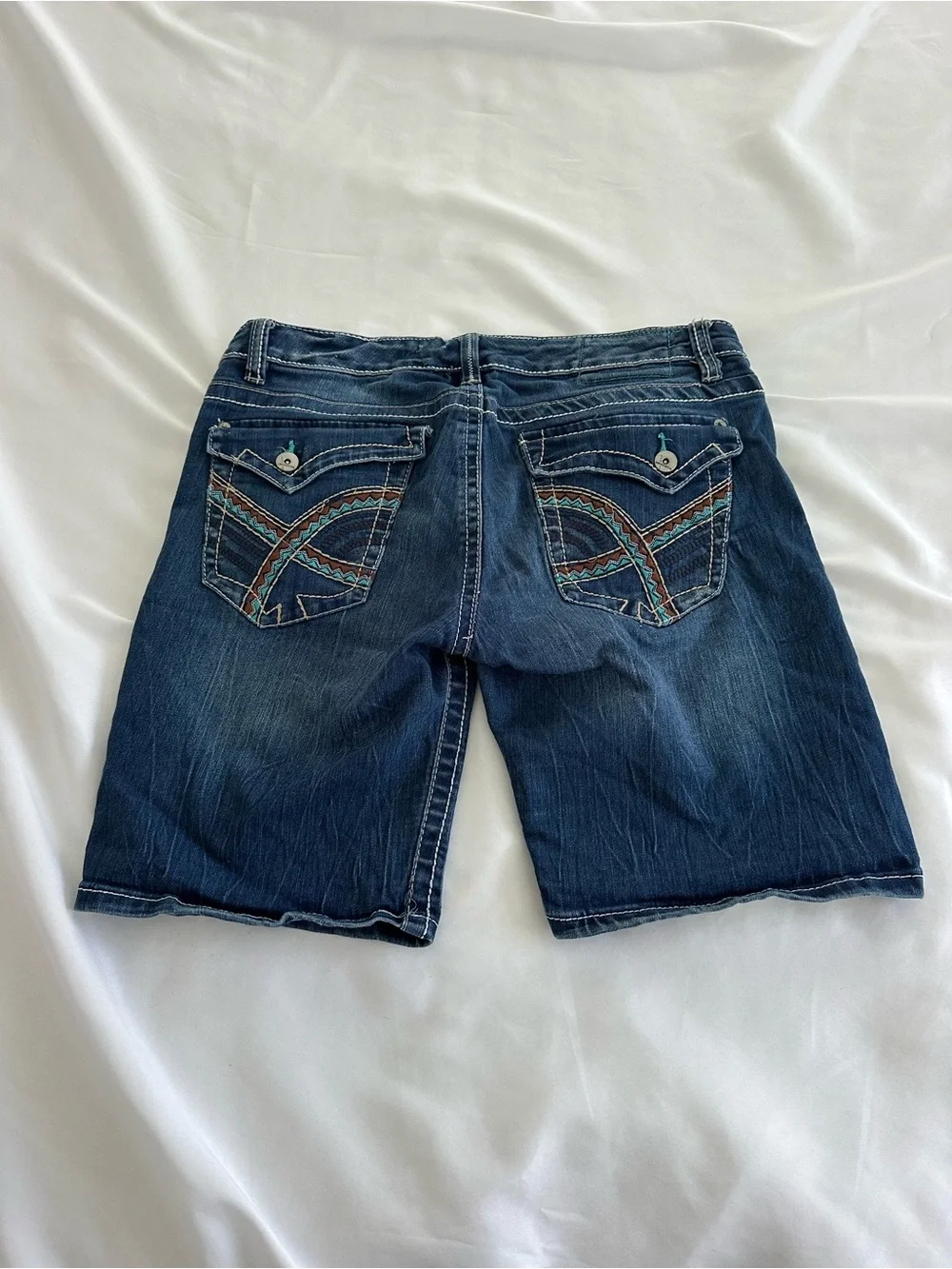 Y2K UNIONBAY Dark Denim Shorts - Picture 3 of 4